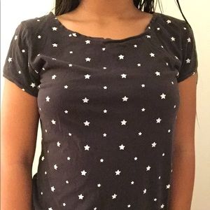 black & white star shirt